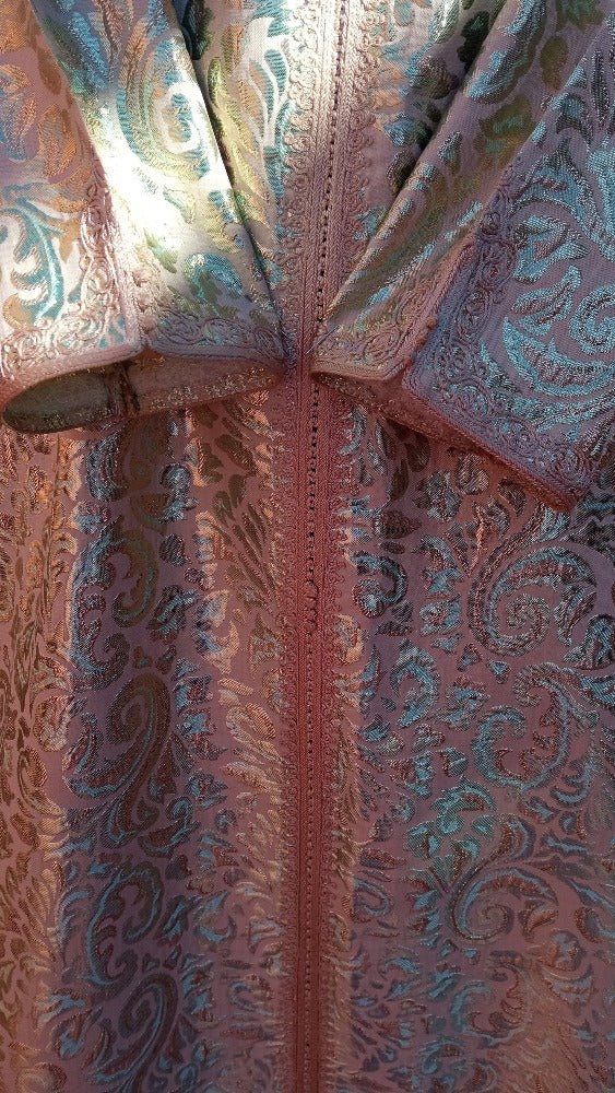 Moroccan METALLIC BROCADE moroccan kaftan usa