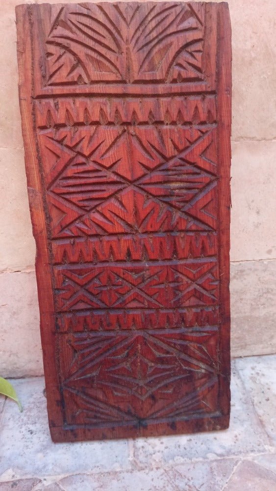 Antique Moroccan Berber craved wall panel 