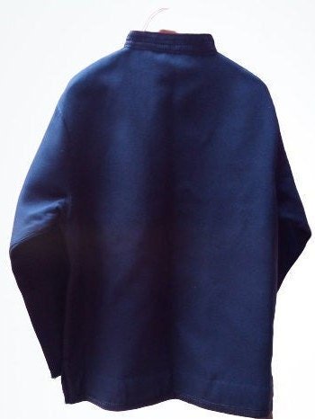 Luxury Moroccan Men's winter Blue Cashmere Jacket