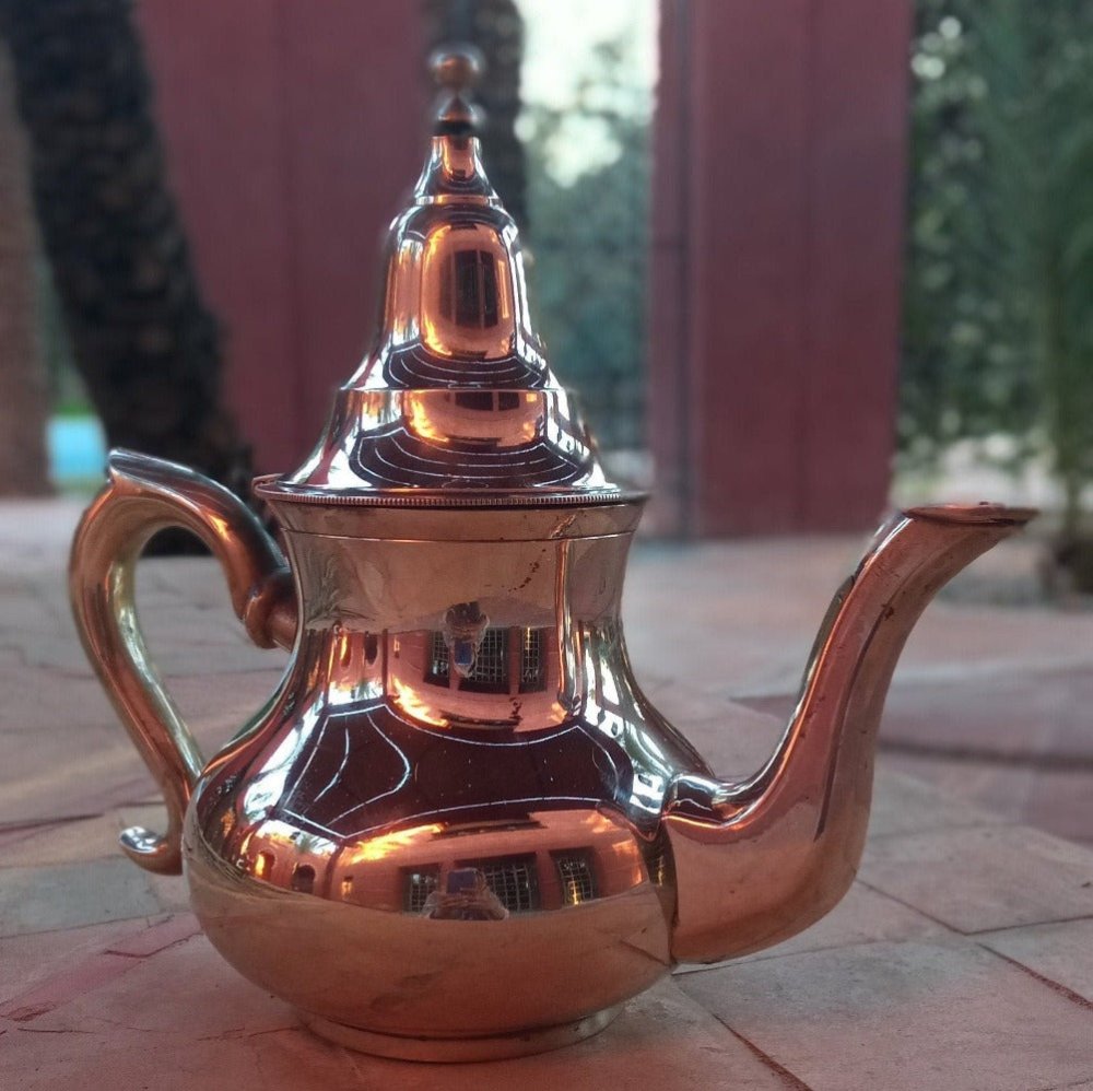 Antique Big Brass Moroccan Teapot for Guest