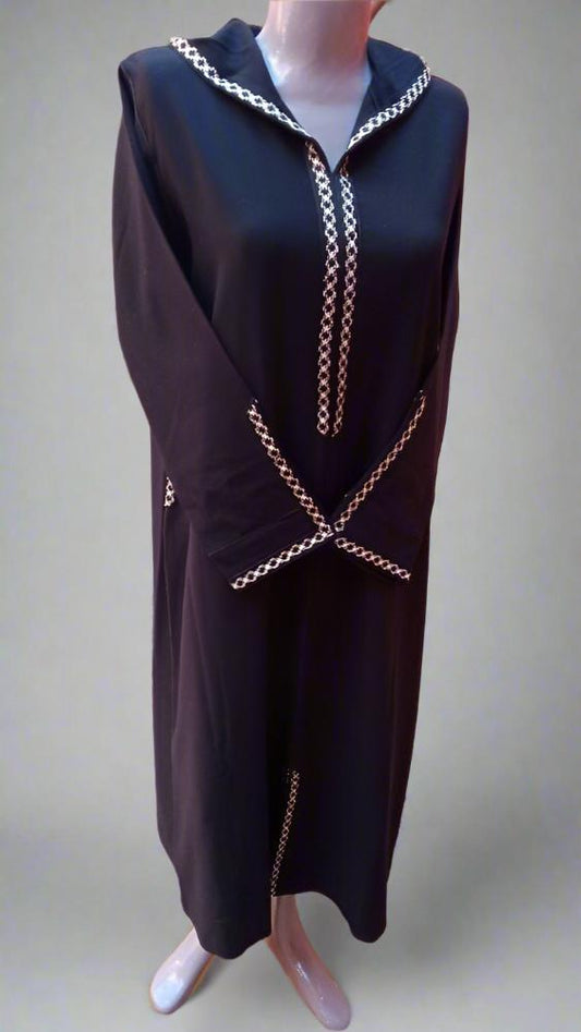 Luxury Black Moroccan Djellaba women's for sale