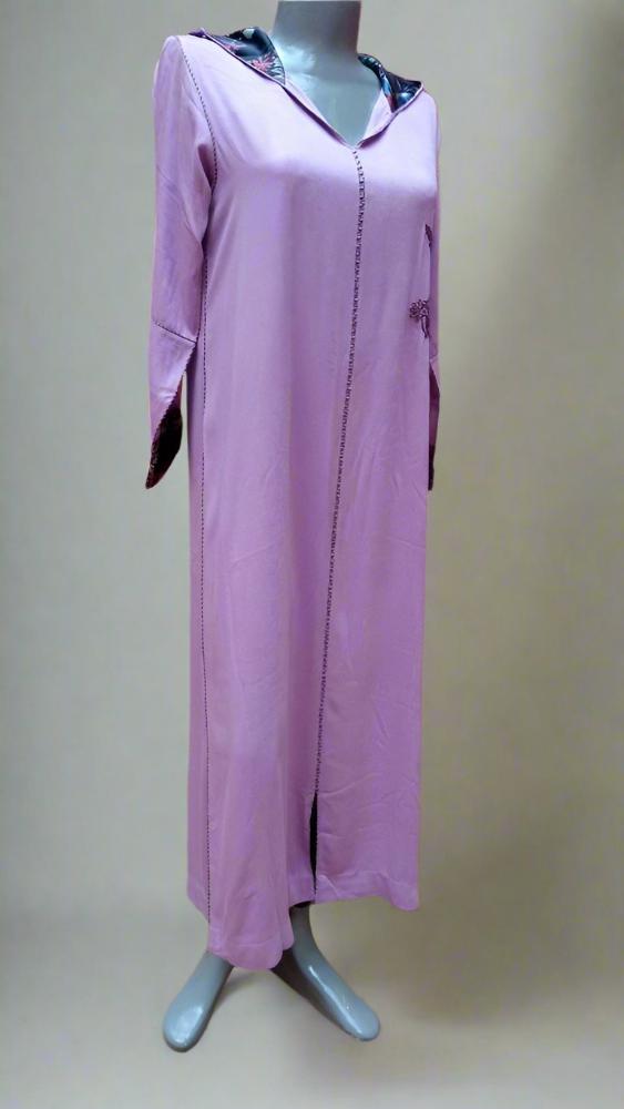 Luxury light purple Moroccan Handmade Djellaba