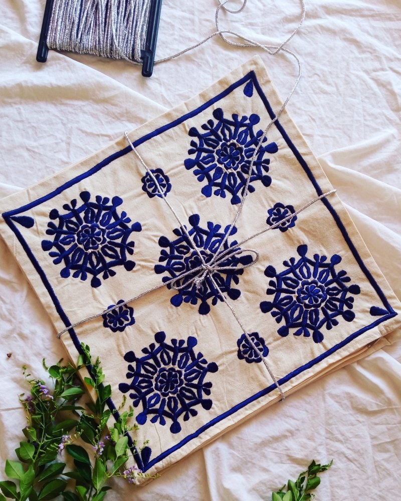 Set of 2 Moroccan Embroidered Pillow cases