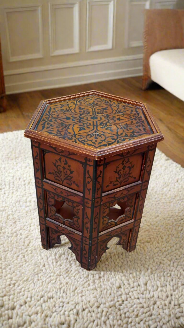 vintage moroccan side coffee table 