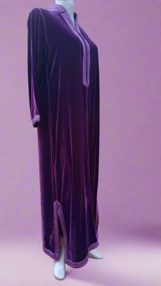 purple velvet kaftan online 