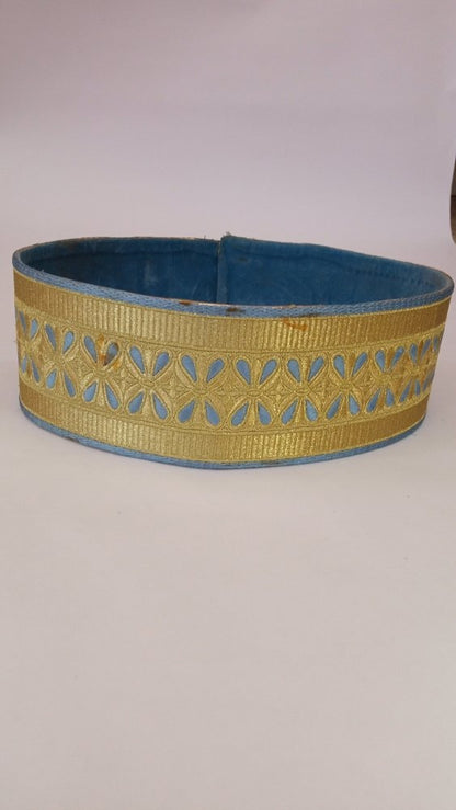 vintage gold and blue belt