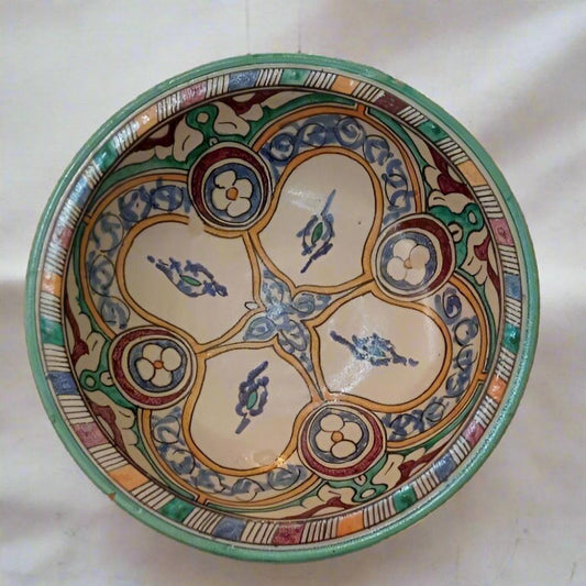 Early 20th Century Morocco Fez Ceramic Bowl