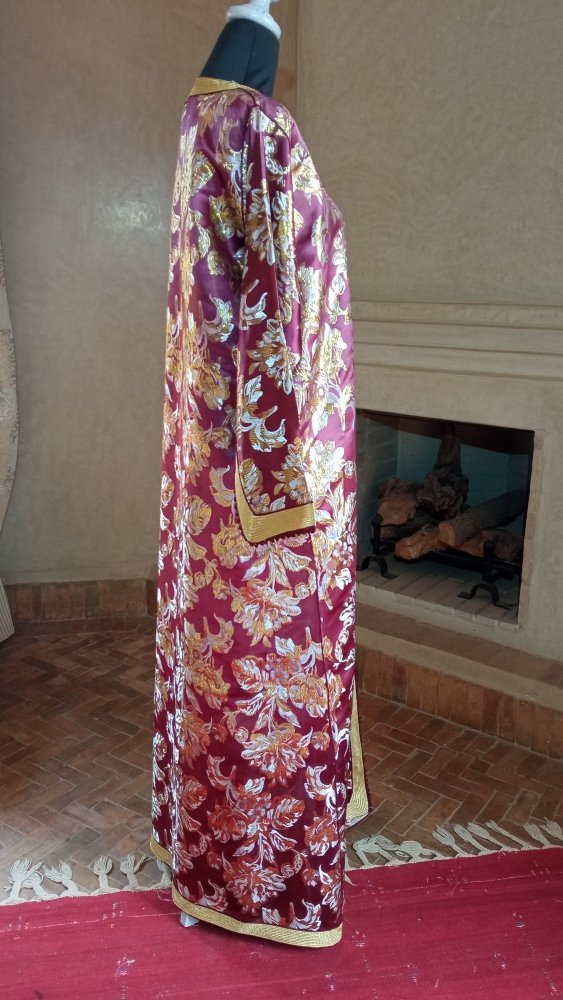 Vintage Moroccan Metallic Brocade kaftan