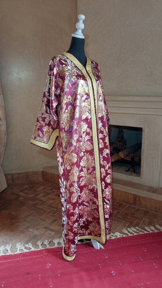 Vintage Moroccan Metallic Brocade kaftan