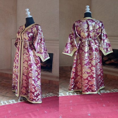 Vintage Moroccan Metallic Brocade kaftan