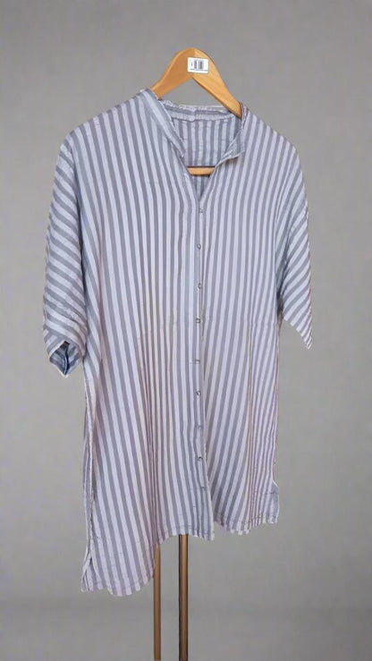 Moroccan linen stripes Summer shirt for men