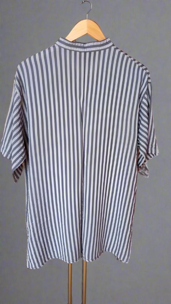 Moroccan linen stripes print shirt for men