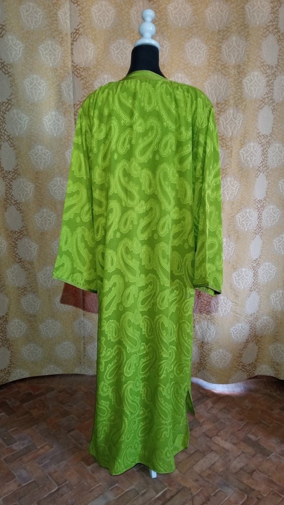 60s Vintage Moroccan Two Layers Green Caftan women