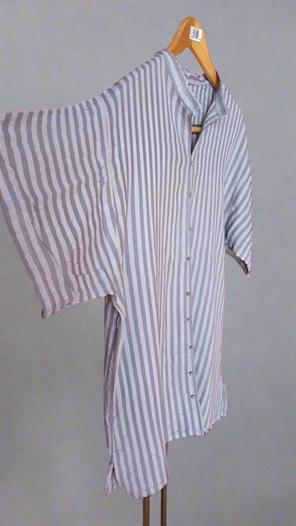 Moroccan linen stripes Summer shirt for men