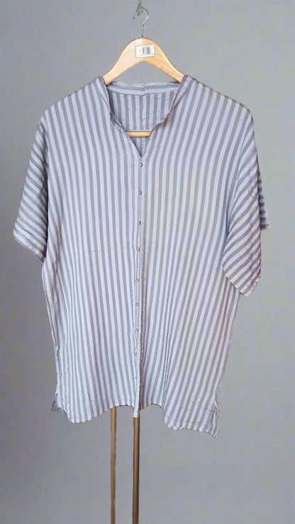 Moroccan linen stripes Summer shirt for men