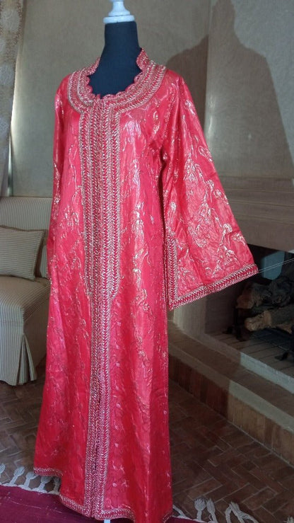 Vintage Middle Eastern Ethnic Caftan, Kaftan Maxi Dress