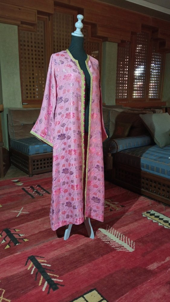 Vintage Moroccan BROCADE and Gold kaftan