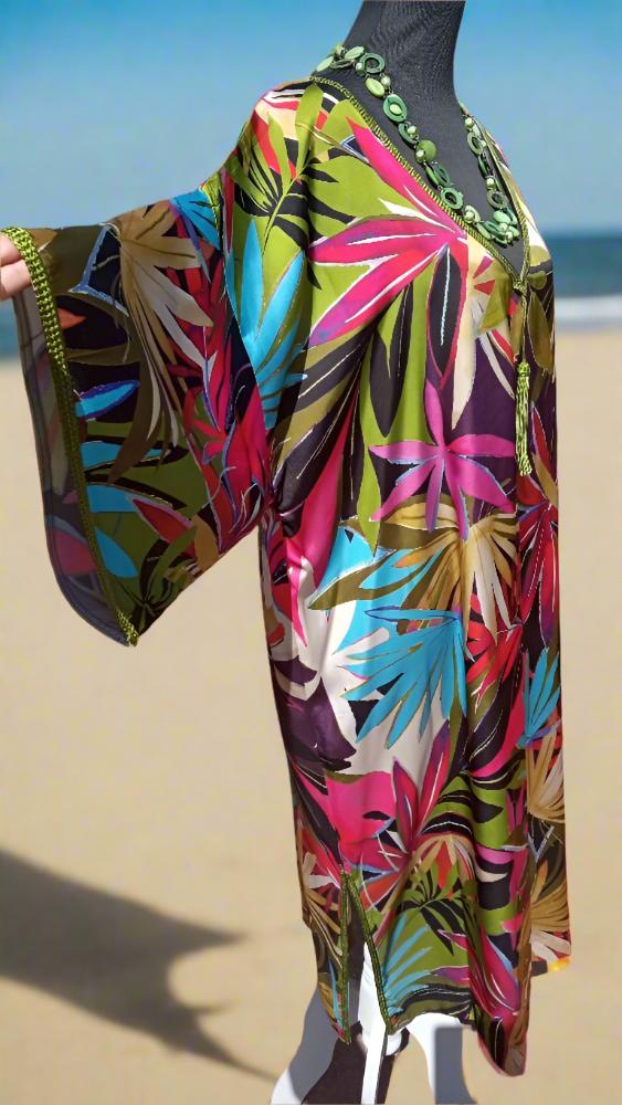 Hawaiian SILK Kaftan Dress