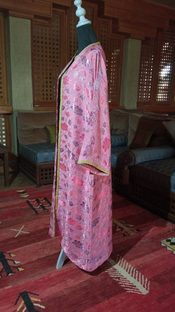 Vintage Moroccan BROCADE and Gold kaftan