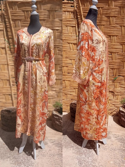 Vintage Moroccan wedding kaftan dress