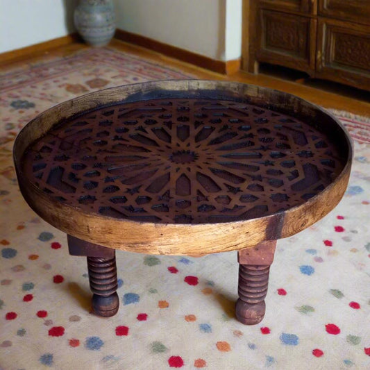 moroccan wood coffee table 