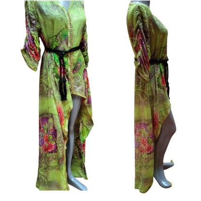 Vintage Moroccan Peacock wedding Kaftan dress