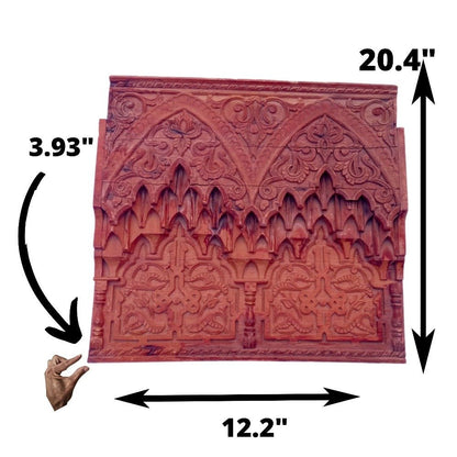 18th century Moroccan carved wood wall panel for sale 