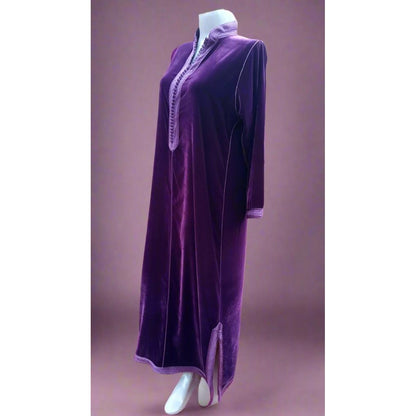 purple velvet kaftan online 