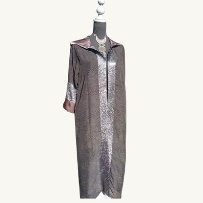 Women elegant Silk hooded Djellaba