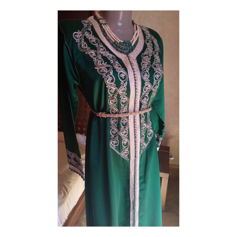 Vintage Hand Beaded Moroccan wedding kaftan dress