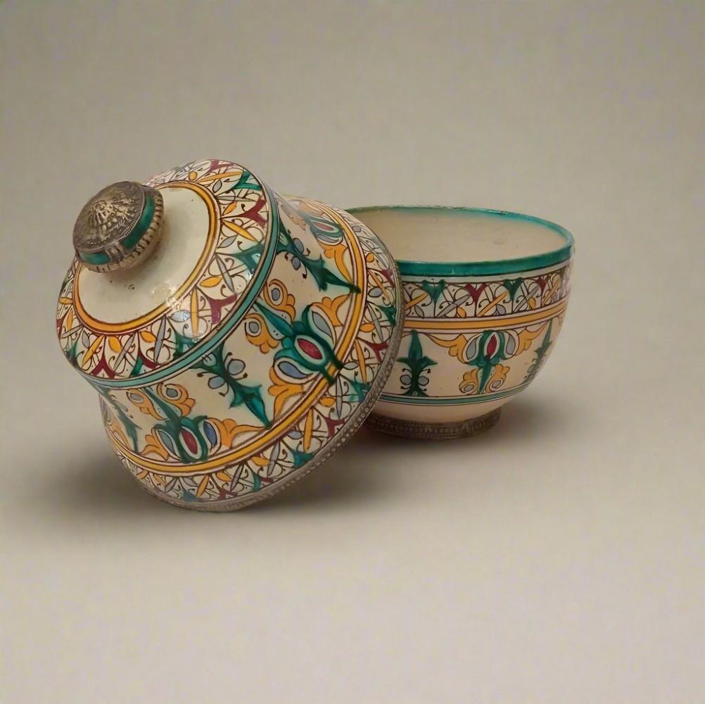 Vintage Moorish Moroccan CERAMIC Bowl - Free Shipping Worldwide 