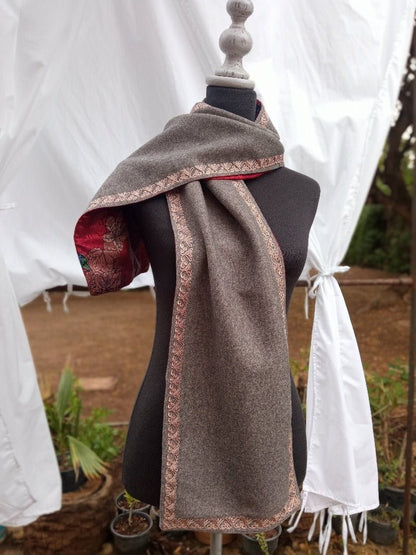 Luxury Moroccan Embroidered Cashmere Blend Scarf: A Timeless Accessory - Heritage Handmade