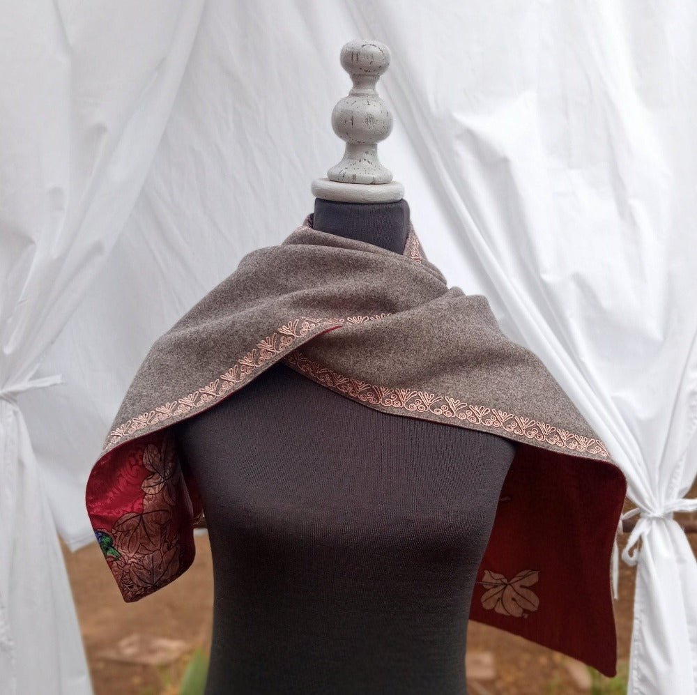 Luxury Moroccan Embroidered Cashmere Blend Scarf: A Timeless Accessory - Heritage Handmade