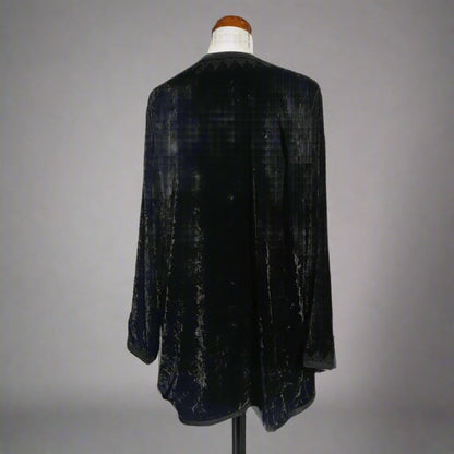 Luxury winter Velvet Moroccan black jacket for women - Heritage Handmade