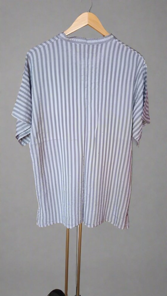 Moroccan linen stripes Summer shirt for men - Heritage Handmade