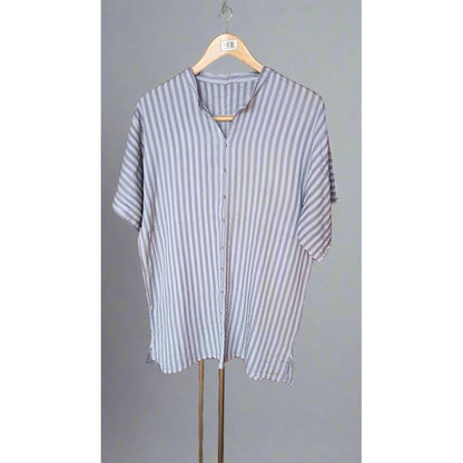 Moroccan linen stripes Summer shirt for men - Heritage Handmade