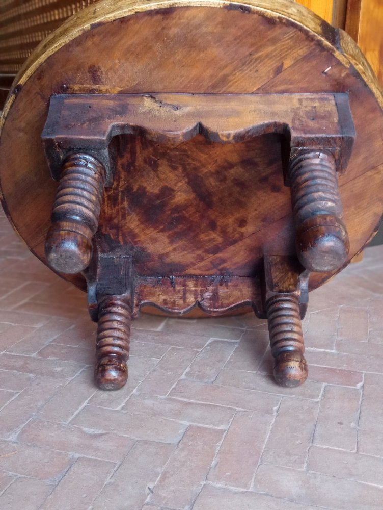 Moroccan Round Carved Wood Coffee Table - Heritage Handmade