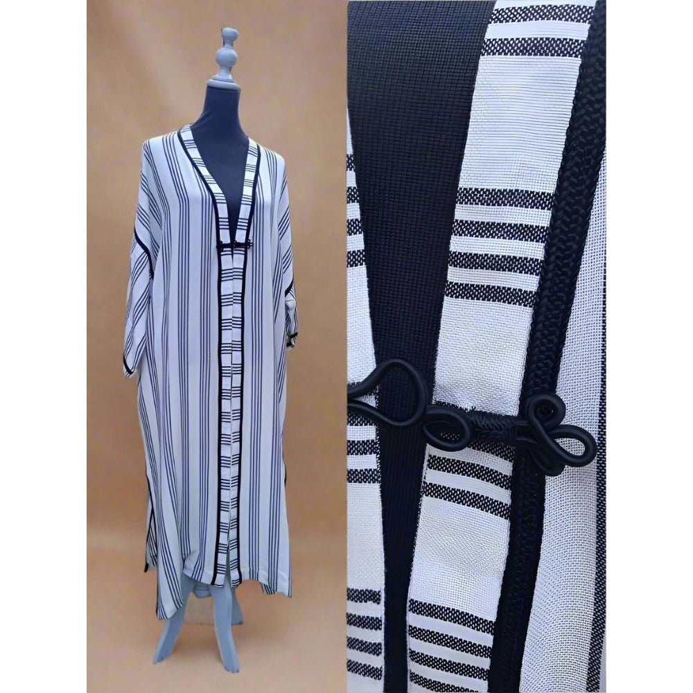 New Essaouira Stripe kimono Kaftan - Heritage Handmade