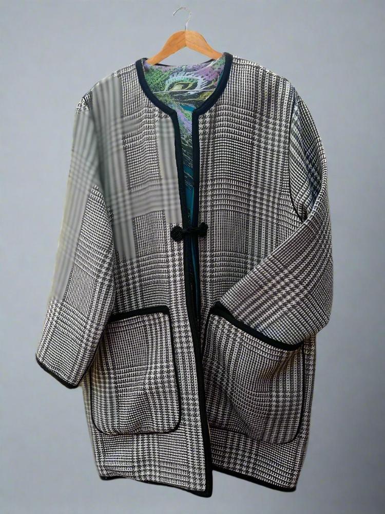 New Houndstooth Women's cashmere Coat for sale - Heritage Handmade