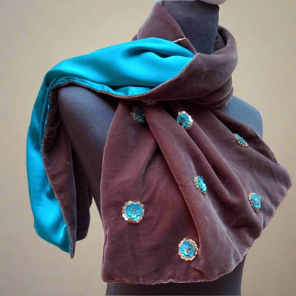 Reversible Velvet Scarf for Women - Chic & Comfortable - Heritage Handmade