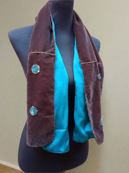 Reversible Velvet Scarf for Women - Chic & Comfortable - Heritage Handmade