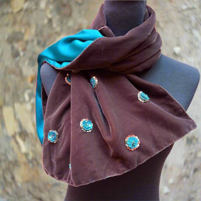 Reversible Velvet Scarf for Women - Chic & Comfortable - Heritage Handmade