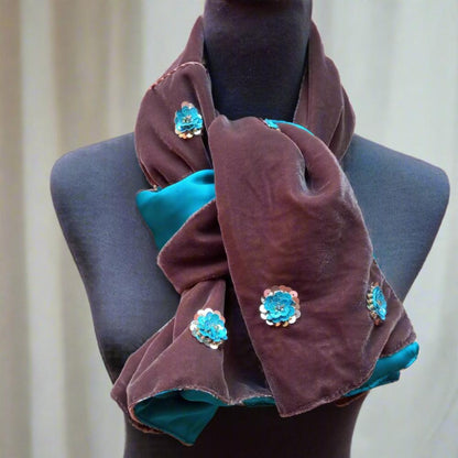 Reversible Velvet Scarf for Women - Chic & Comfortable - Heritage Handmade