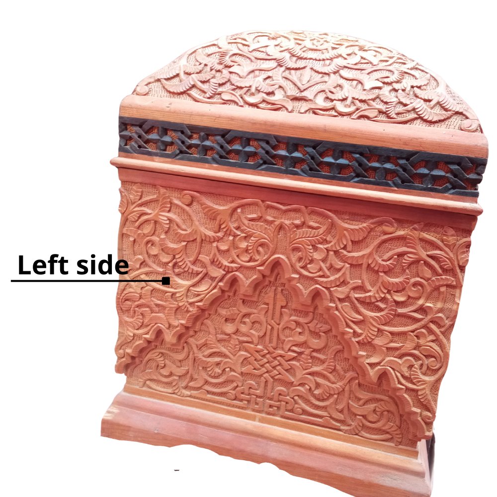 Moroccan Hand Carved Wood Trunk at Heritage Handmade - Heritage Handmade1stdibs