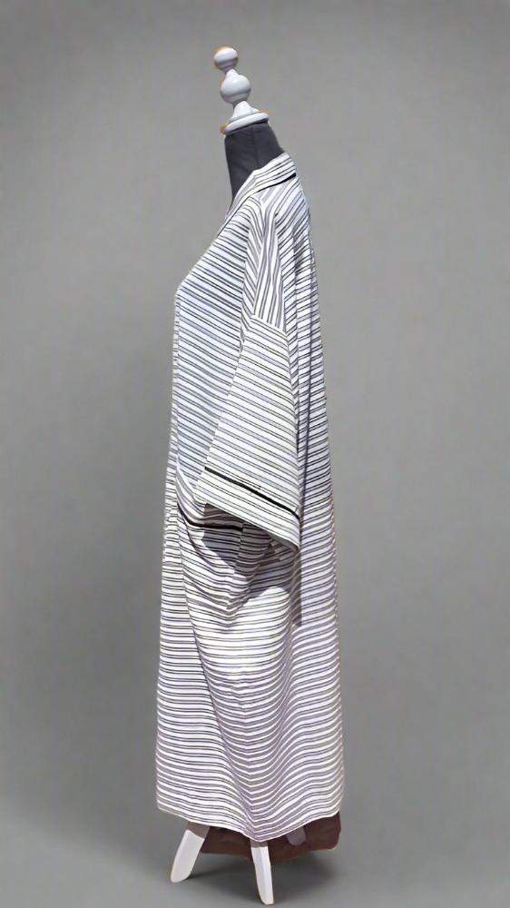 Stripe linen cotton Kimonos kaftan - Heritage Handmade