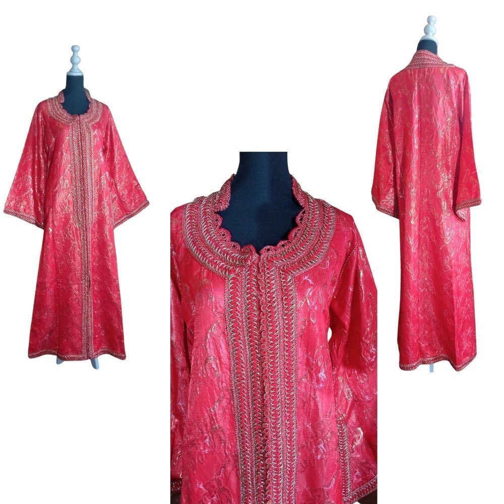 Vintage Middle Eastern Ethnic Caftan, Kaftan Maxi Dress - Heritage Handmade