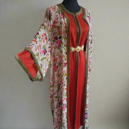 Wedding Modern Moroccan Caftan with Free belt online - Heritage Handmade