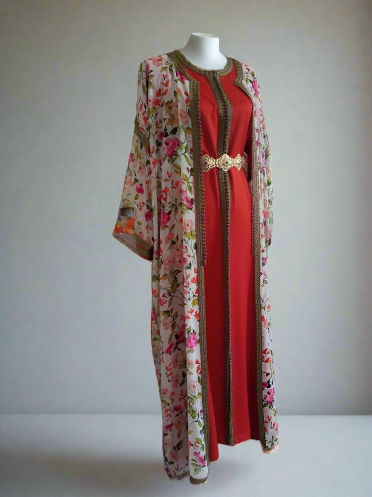 Wedding Modern Moroccan Caftan with Free belt online - Heritage Handmade