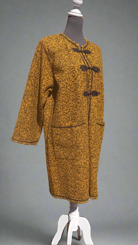 Winter ladies Mustard wool coat - Heritage Handmade