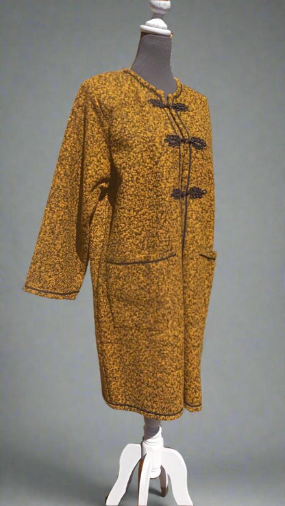 Winter ladies Mustard wool coat - Heritage Handmade